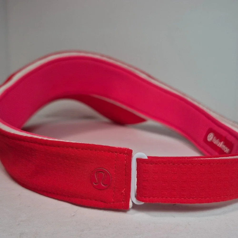 Lululemon All-Sport Visor Removable Sweatband Lulu Red One Size Adjustable